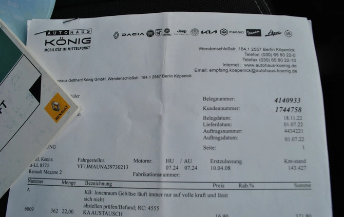 Renault Grand Scenic cena 20999 przebieg: 147000, rok produkcji 2008 z Radzyń Chełmiński małe 781